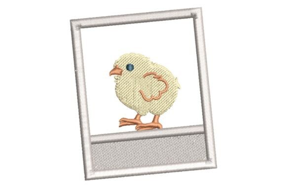 Cute Baby Chick in Photo Frame Embroidery Design Review