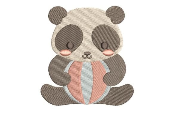 Cute Panda Bear with Beach Ball Embroidery Design Review