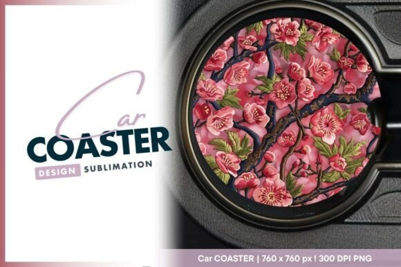 Embroidery Cherry Blossom Car Coaster Review