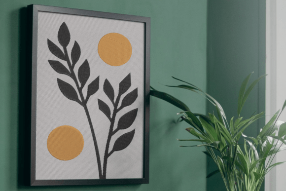 Minimal Botanical Sun Embroidery Art Review