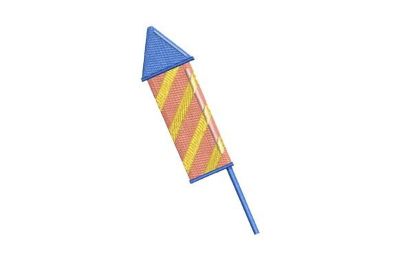 Playful Striped Firework Rocket Embroidery Design Review
