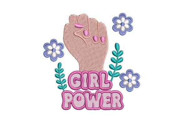 Review: Girl Power Fist and Flowers Embroidery Design