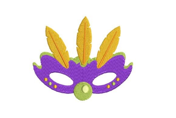 Review: Purple Mardi Gras Mask Embroidery Design