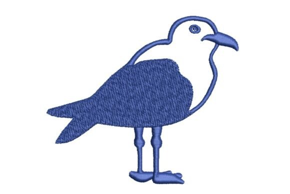 Stylized Nautical Seagull Embroidery Design Review